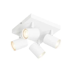 Moderne Deckenleuchte weiß 4-flammig verstellbar quadratisch - Jeana