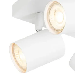 Moderne Deckenleuchte weiß 4-flammig verstellbar quadratisch - Jeana