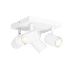 Moderne Deckenleuchte weiß 4-flammig verstellbar quadratisch - Jeana