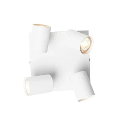 Moderne Deckenleuchte weiß 4-flammig verstellbar quadratisch - Jeana