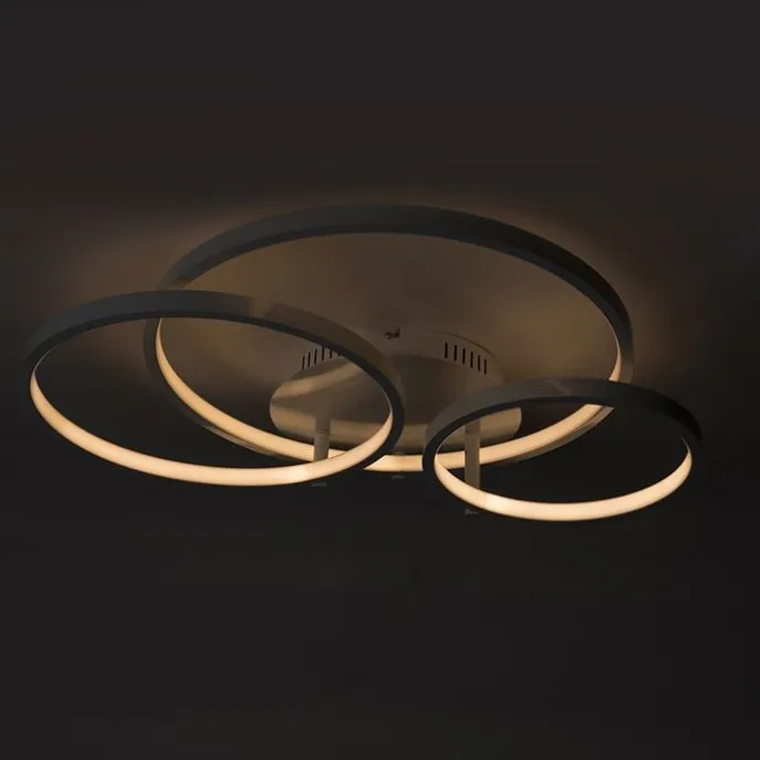 Moderne Deckenleuchte weiß inkl. LED und Dimmer Rondas