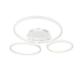 Moderne Deckenleuchte weiß inkl. LED und Dimmer Rondas