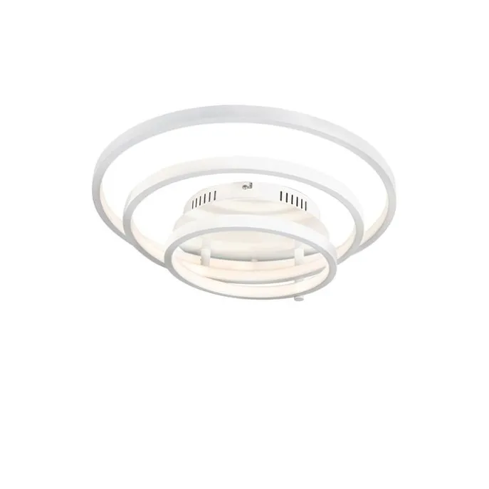 Moderne Deckenleuchte weiß inkl. LED und Dimmer Rondas
