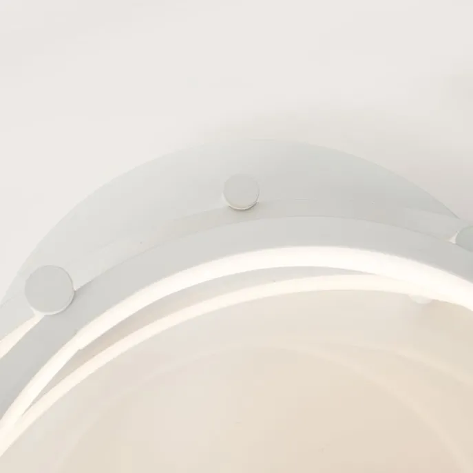 Moderne Deckenleuchte weiß inkl. LED und Dimmer Rondas