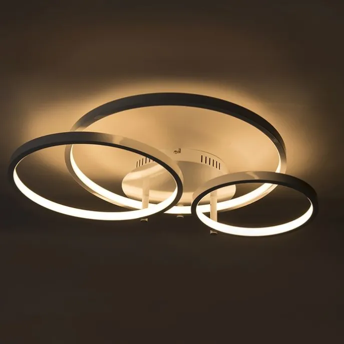 Moderne Deckenleuchte weiß inkl. LED und Dimmer Rondas