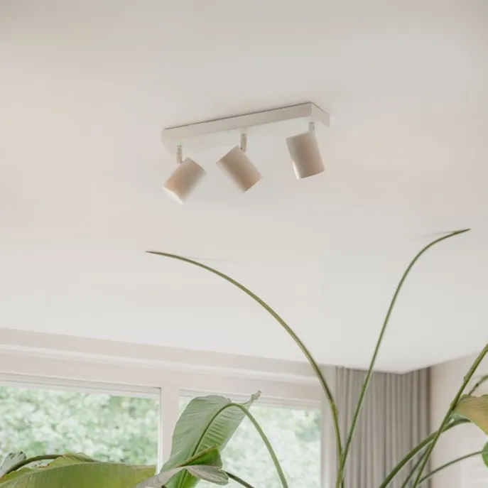 Moderne Deckenleuchte Weiß 3-flammig Verstellbar Rechteckig - Jeana