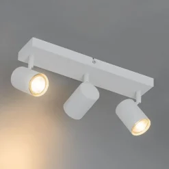 Moderne Deckenleuchte Weiß 3-flammig Verstellbar Rechteckig - Jeana