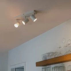 Moderne Deckenleuchte Weiß 3-flammig Verstellbar Rechteckig - Jeana