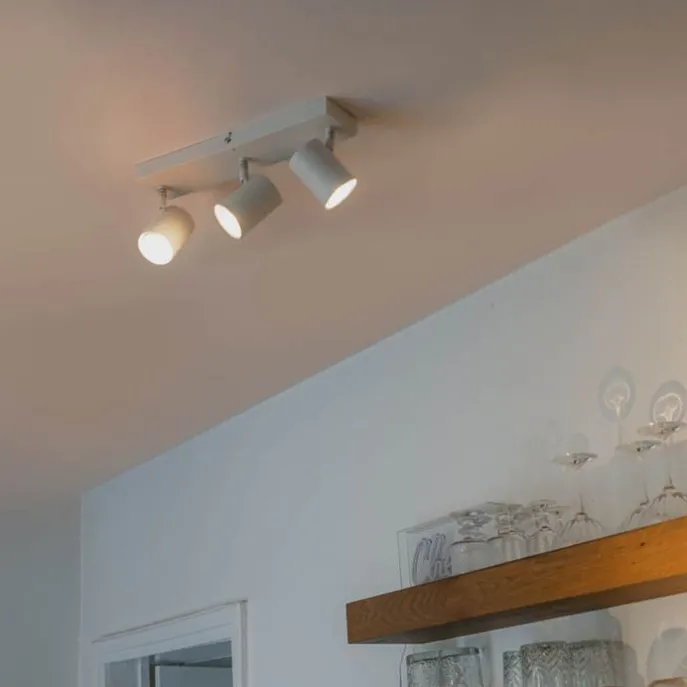 Moderne Deckenleuchte Weiß 3-flammig Verstellbar Rechteckig - Jeana