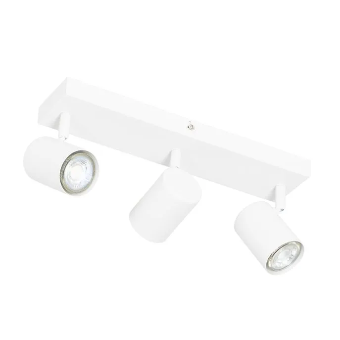 Moderne Deckenleuchte Weiß 3-flammig Verstellbar Rechteckig - Jeana