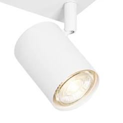 Moderne Deckenleuchte Weiß 3-flammig Verstellbar Rechteckig - Jeana