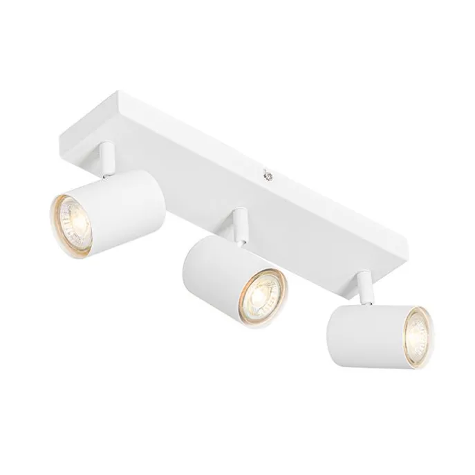 Moderne Deckenleuchte Weiß 3-flammig Verstellbar Rechteckig - Jeana