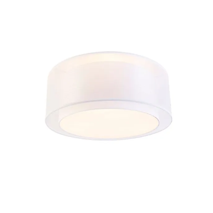 Moderne Deckenleuchte weiß 50 cm 3-flammig - Drum Duo