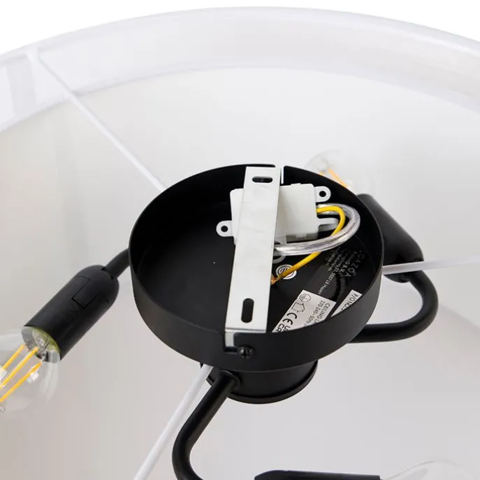 Moderne Deckenleuchte weiß 50 cm 3-flammig - Drum Duo