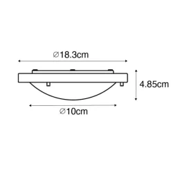 Moderne Deckenleuchte weiß 18 cm IP44 - Yuma
