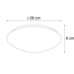 Moderne Deckenleuchte weiß 26 cm inkl. LED - Iene