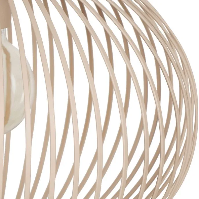 Moderne Draht-Hängeleuchte Schwarz mit Beige 3-flammig - Gila