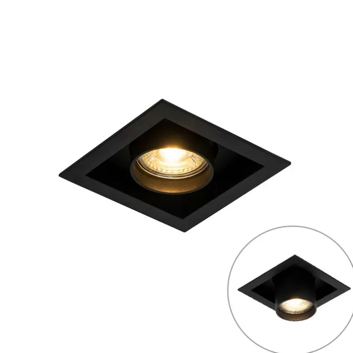 Moderne Einbauleuchte schwarz 1-Licht verstellbar - Dach