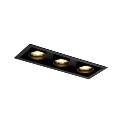 Moderne Einbauleuchte schwarz verstellbar 3-Licht - Dach