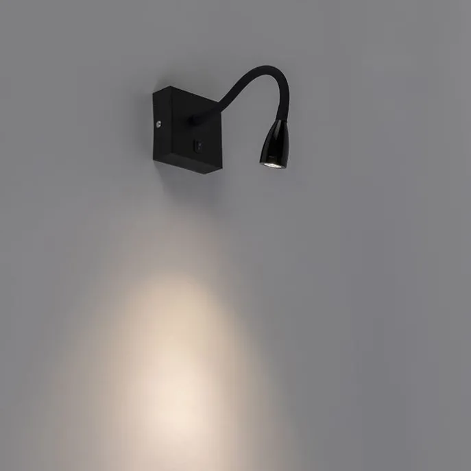 Moderne flexible Wandleuchte schwarze LED - Flex