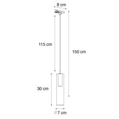 Moderne goldene Pendelleuchte für 1-phasiges Schienensystem - Iconic Lloyd