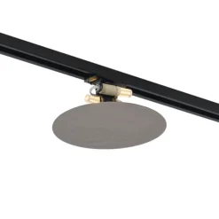 Moderne gunmetal Deckenleuchte für Schienenbeleuchtungssystem 1-phasig 2-Lichter - Iconic Pulley