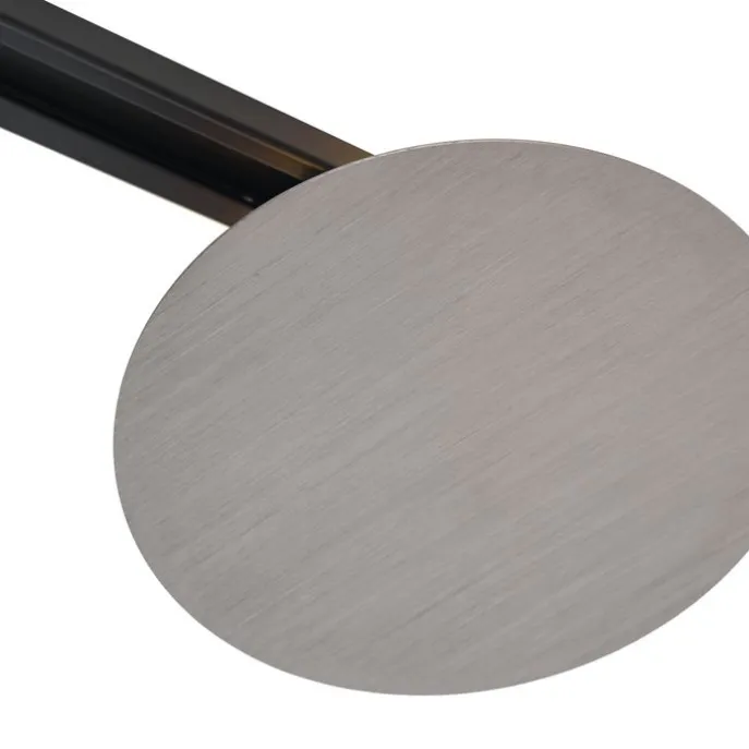 Moderne gunmetal Deckenleuchte für Schienenbeleuchtungssystem 1-phasig 2-Lichter - Iconic Pulley