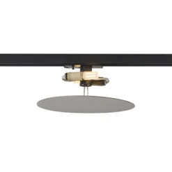 Moderne gunmetal Deckenleuchte für Schienenbeleuchtungssystem 1-phasig 2-Lichter - Iconic Pulley