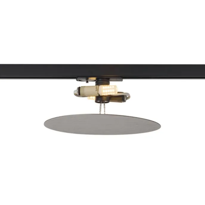 Moderne gunmetal Deckenleuchte für Schienenbeleuchtungssystem 1-phasig 2-Lichter - Iconic Pulley