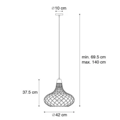 Moderne hanglamp zwart - Iggy