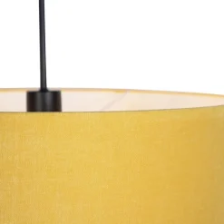 Moderne Hängelampe 50 cm gelb mit schwarz - Combi 1