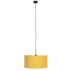 Moderne Hängelampe 50 cm gelb mit schwarz - Combi 1
