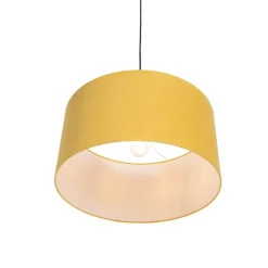 Moderne Hängelampe 50 cm gelb mit schwarz - Combi 1