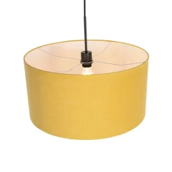 Moderne Hängelampe 50 cm gelb mit schwarz - Combi 1