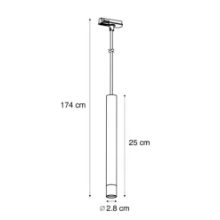 Moderne Hängelampe Beige mit Weiß für 1-Phasen-Schienensystem - Iconic Frini