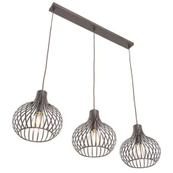 Moderne Hängelampe braun 3-flammig - Sapphira