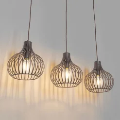 Moderne Hängelampe braun 3-flammig - Sapphira