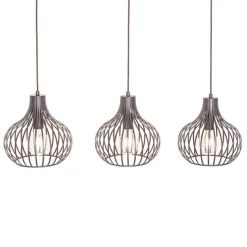 Moderne Hängelampe braun 3-flammig - Sapphira