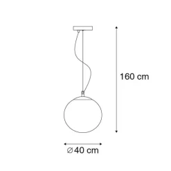 Moderne Hängelampe Glas 40cm - Ball