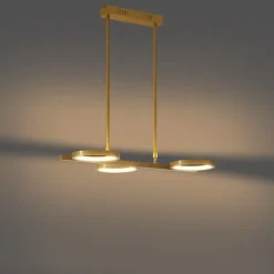 Moderne Hängelampe Gold inkl. LED 3-stufig dimmbar 3-flammig - Vivé