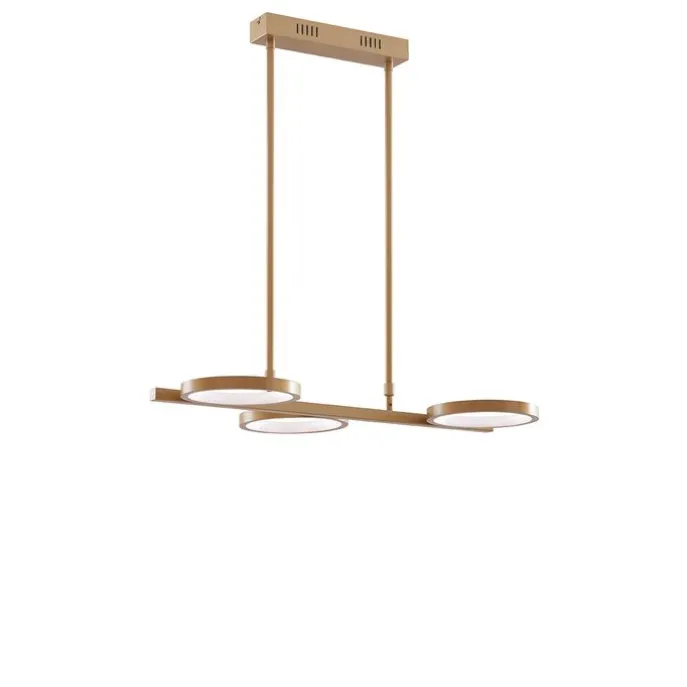 Moderne Hängelampe Gold inkl. LED 3-stufig dimmbar 3-flammig - Vivé