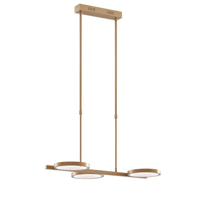 Moderne Hängelampe Gold inkl. LED 3-stufig dimmbar 3-flammig - Vivé