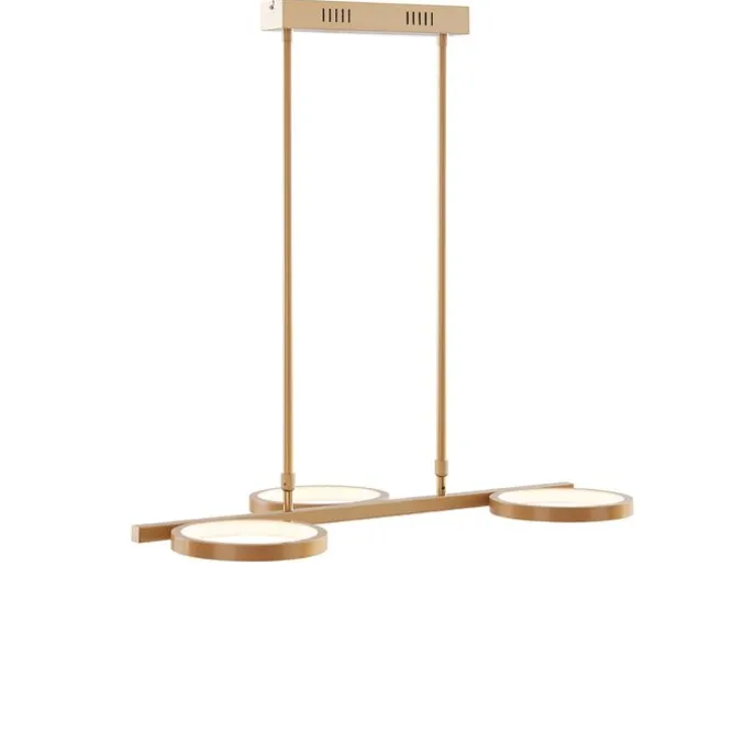 Moderne Hängelampe Gold inkl. LED 3-stufig dimmbar 3-flammig - Vivé