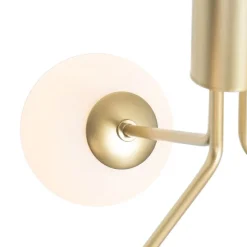 Moderne Hängelampe Gold mit Opalglas 3-flammig - Coby