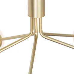 Moderne Hängelampe Gold mit Opalglas 5-flammig - Coby