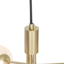 Moderne Hängelampe Gold mit Opalglas 5-flammig - Coby