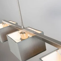 Moderne Hängelampe grau mit grauen Schirmen 3-flammig - VT