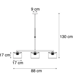 Moderne Hängelampe grau mit grauen Schirmen 3-flammig - VT