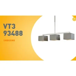 Moderne Hängelampe grau mit grauen Schirmen 3-flammig - VT