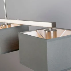 Moderne Hängelampe grau mit grauen Schirmen 3-flammig - VT